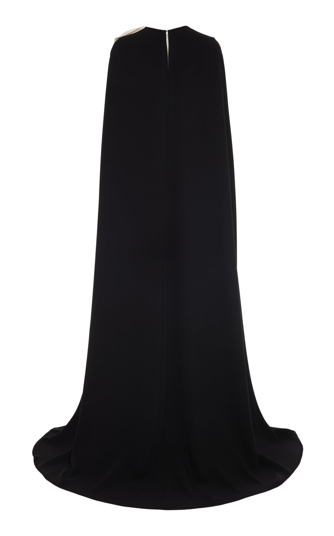 Cape-Detailed Silk Gown