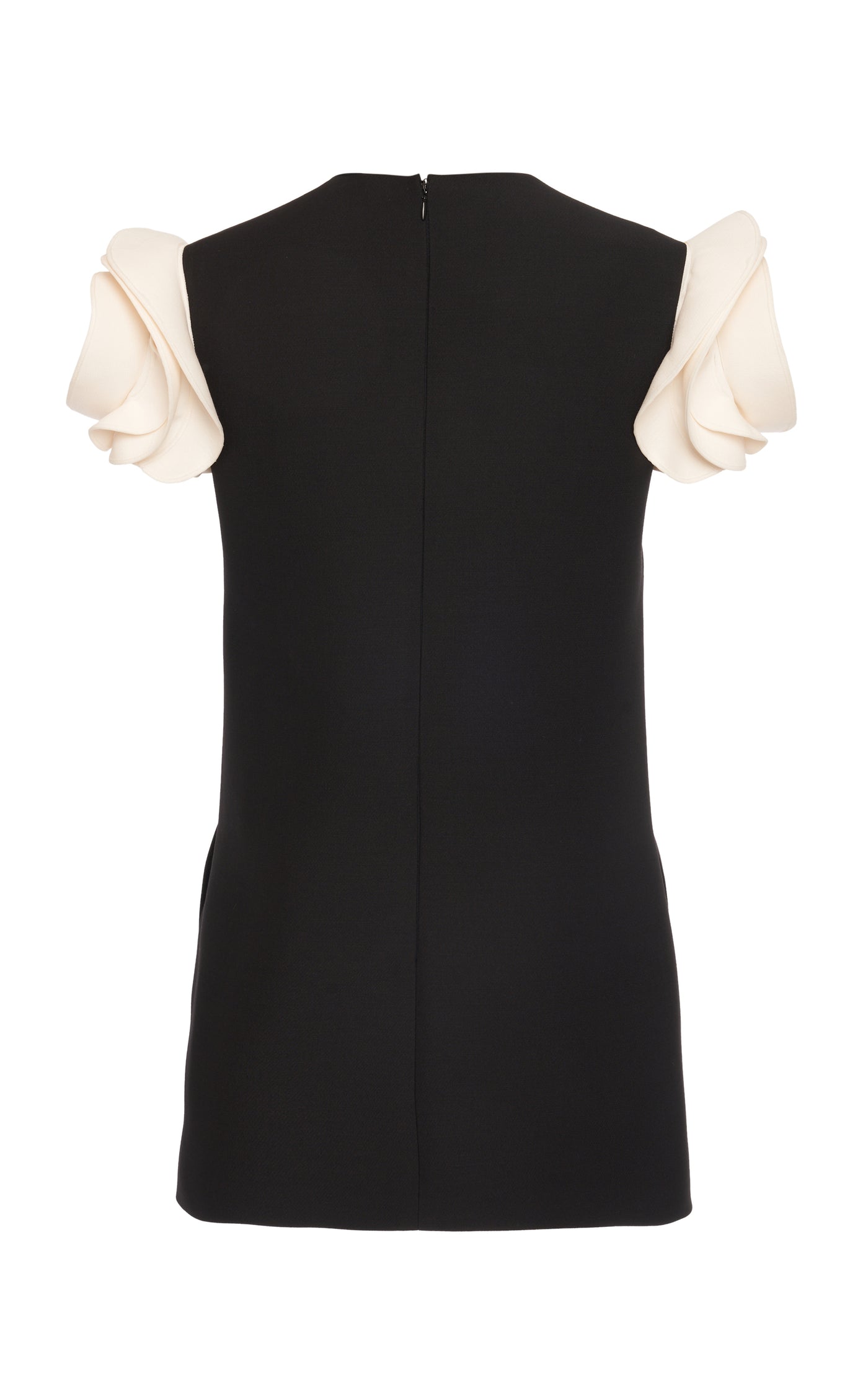 Puff-Sleeve Wool-Blend Mini Dress