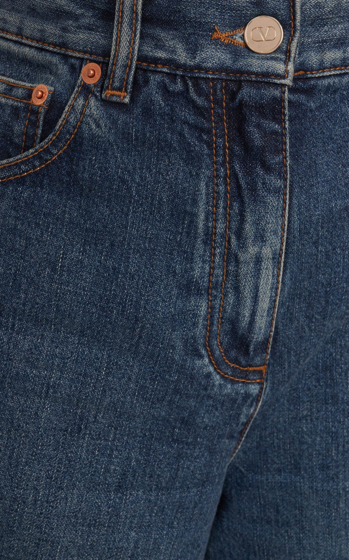 High-Rise Denim Wide-Leg Pants