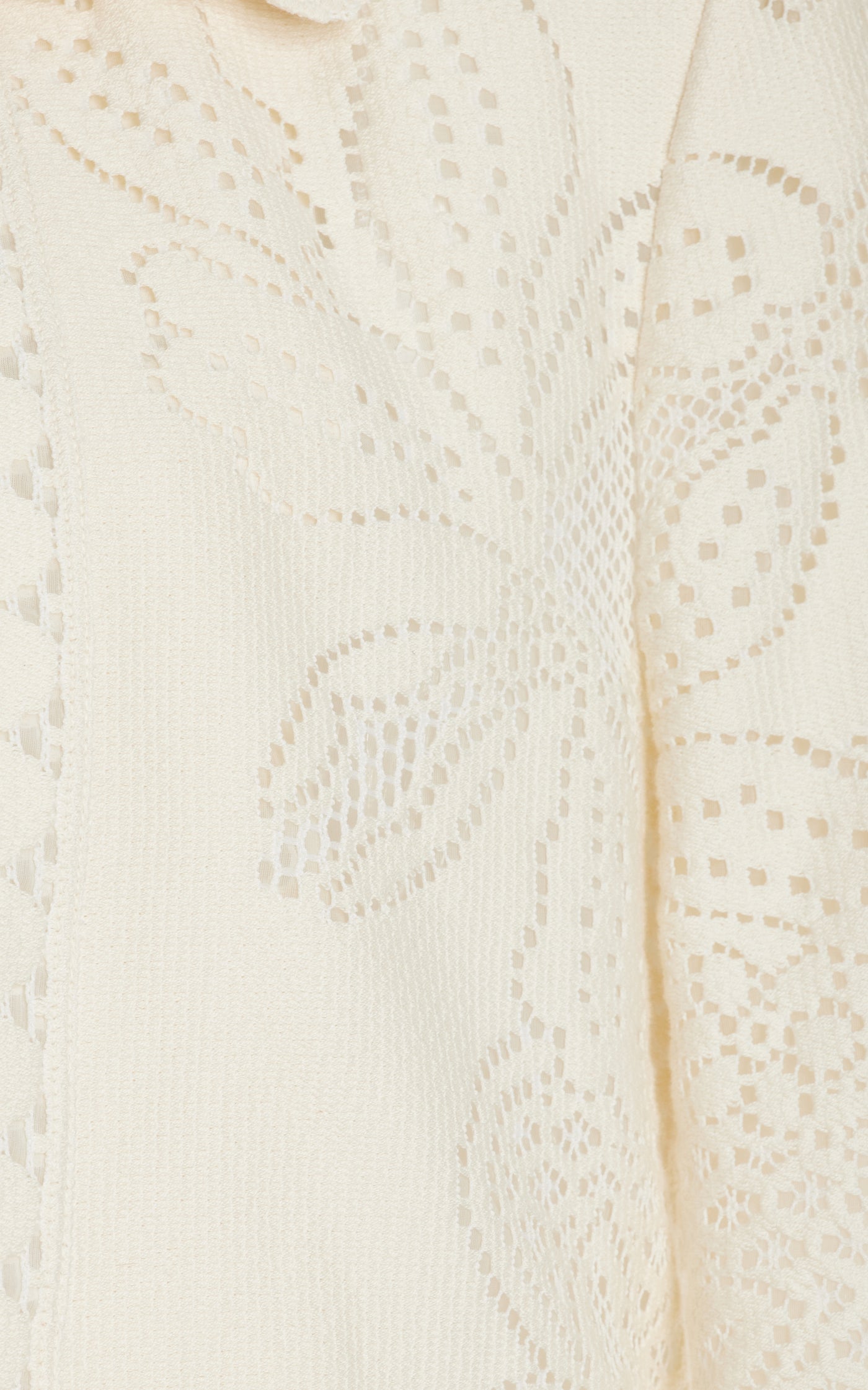 Cropped Guipure Lace Cotton-Blend Jacket