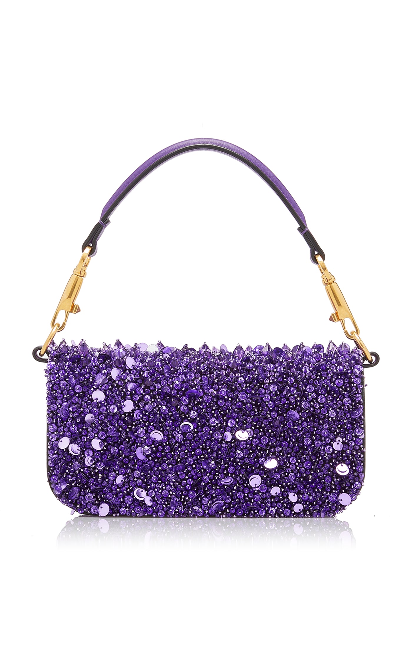 Small Loco Embellished Silk Shoulder Bag