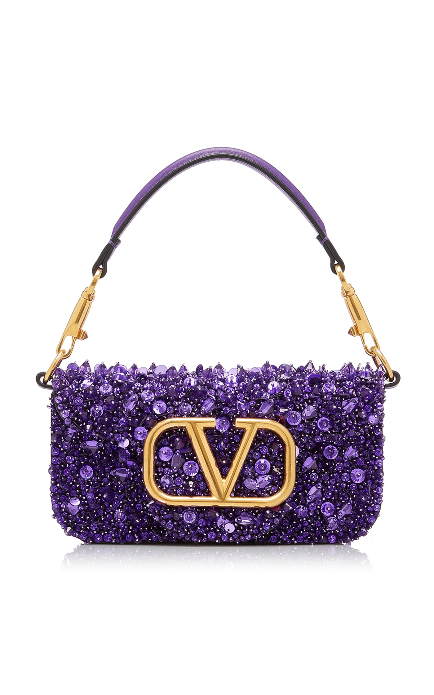 Small Loco Embellished Silk Shoulder Bag
