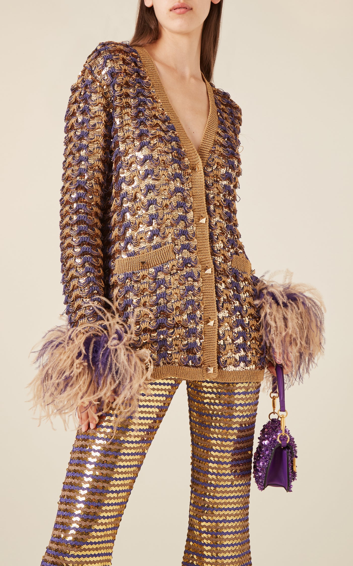 Small Loco Embellished Silk Shoulder Bag