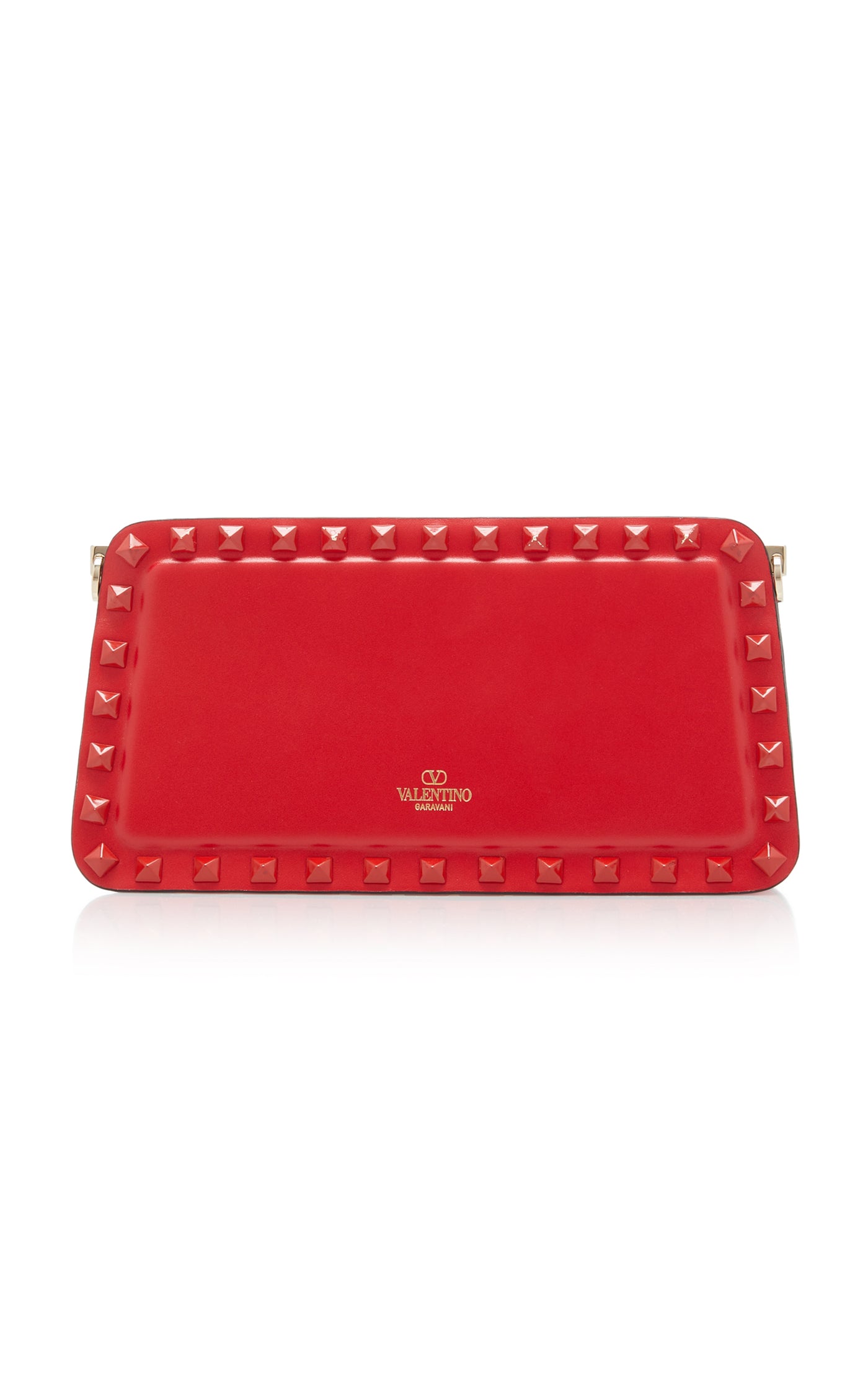 Rockstud Leather Clutch