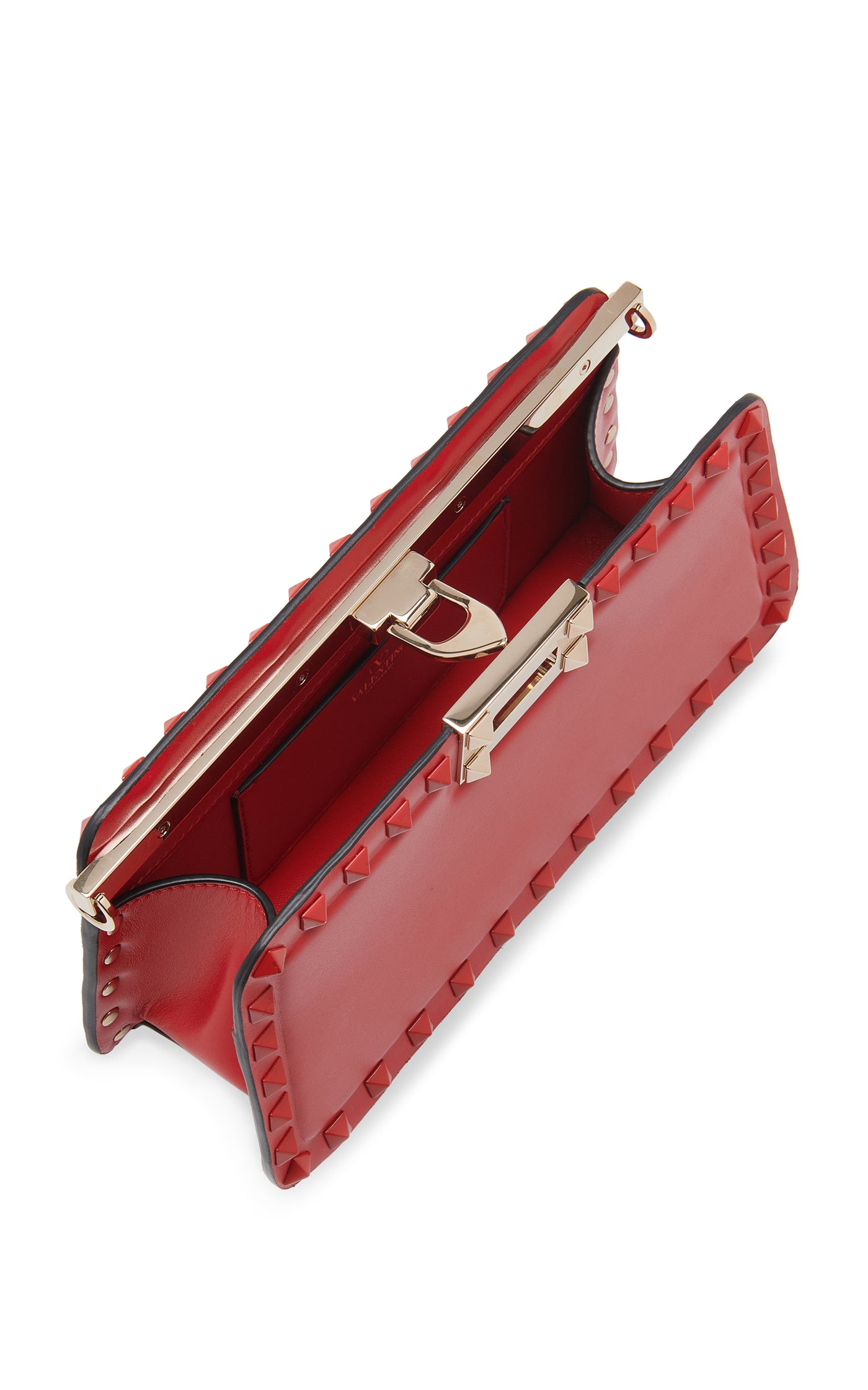 Rockstud Leather Clutch