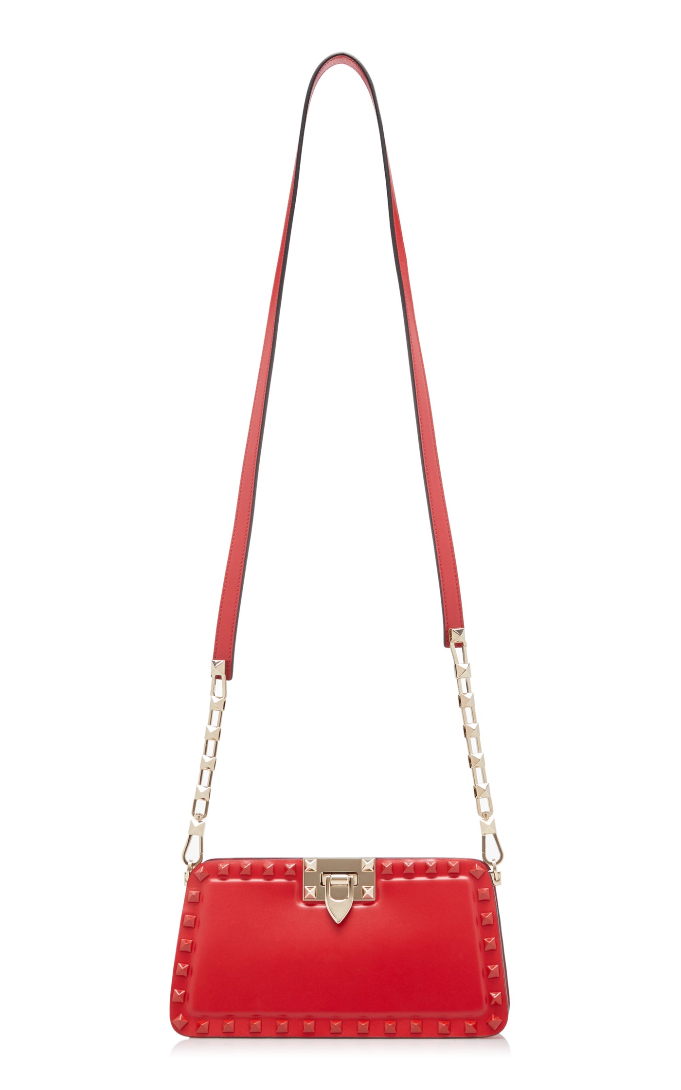 Rockstud Leather Clutch