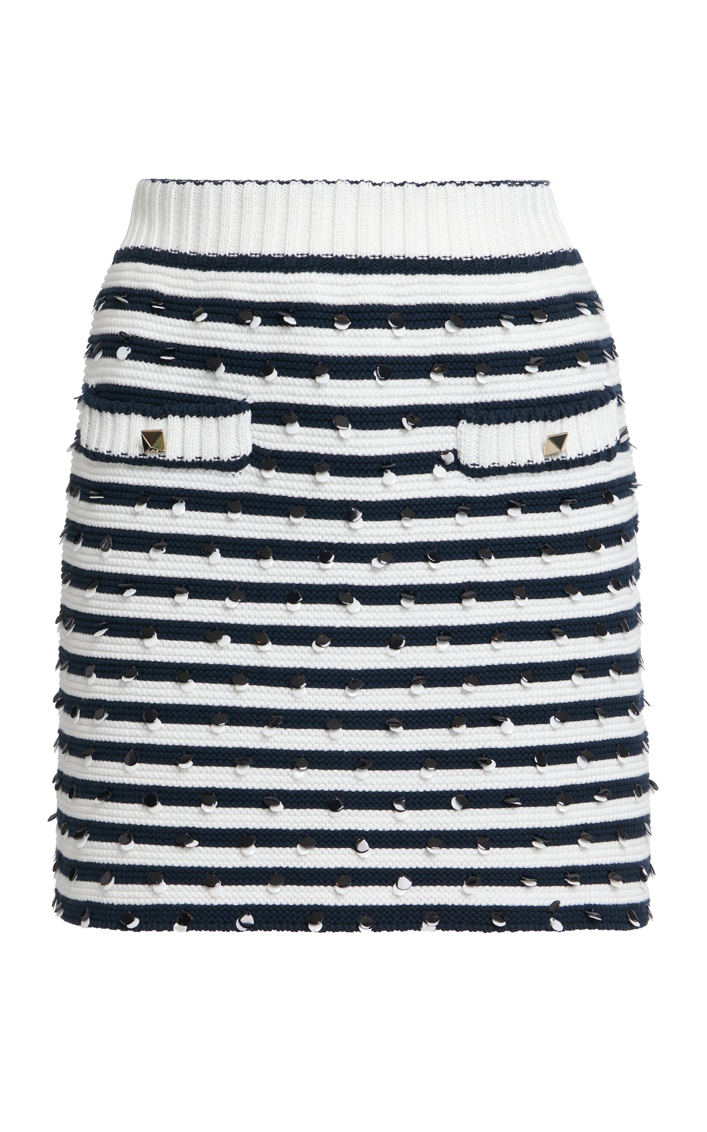 Embellished Cotton Mini Skirt