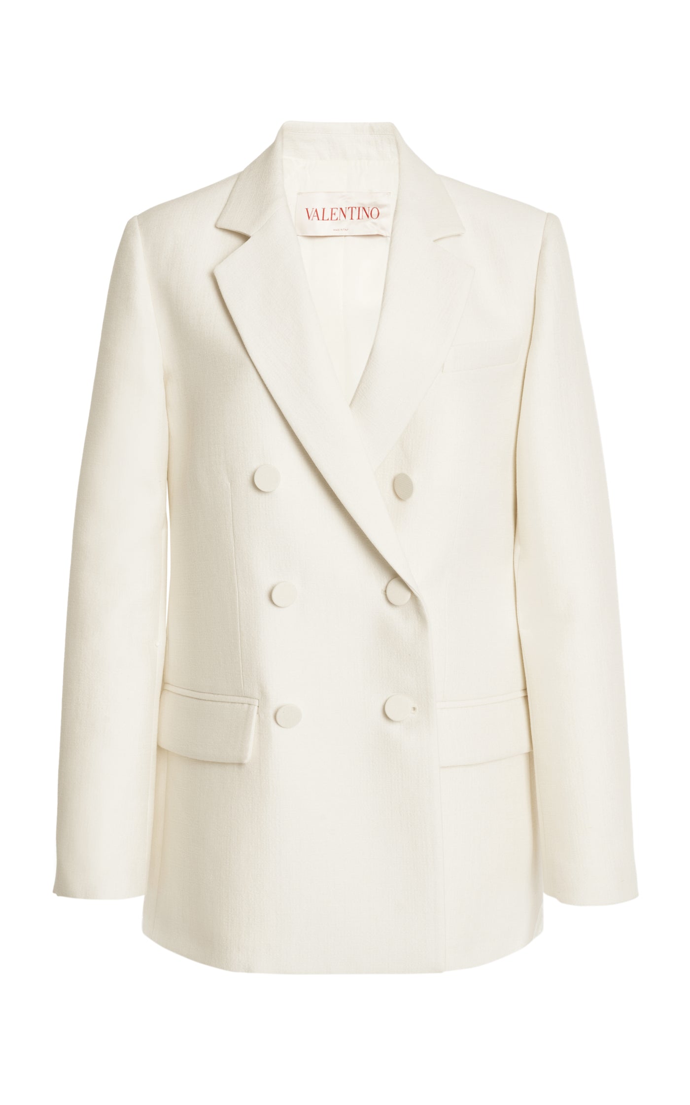 Double-Breasted Wool Blend Jacket