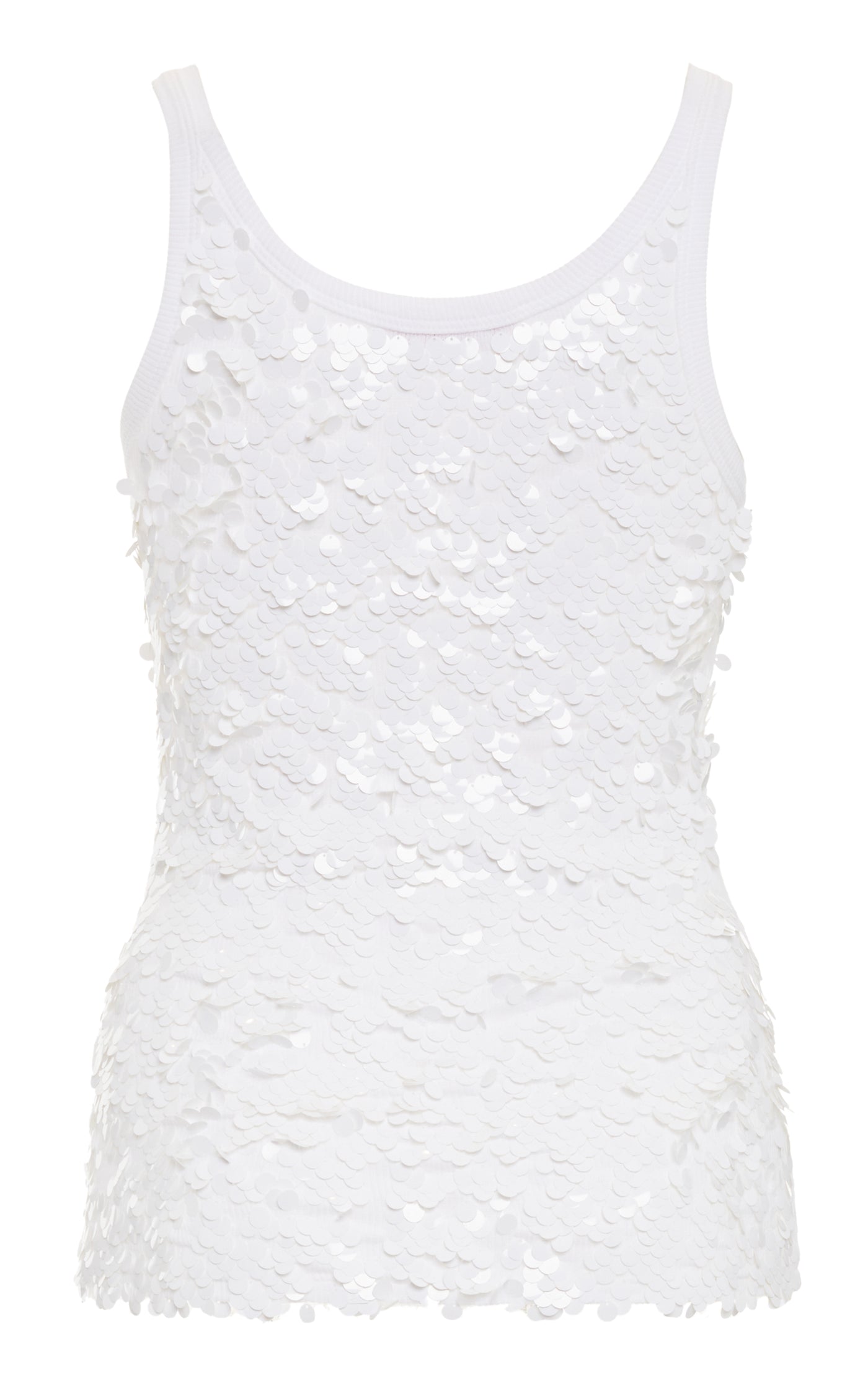 Embroidered Stretch-Cotton Jersey Tank Top