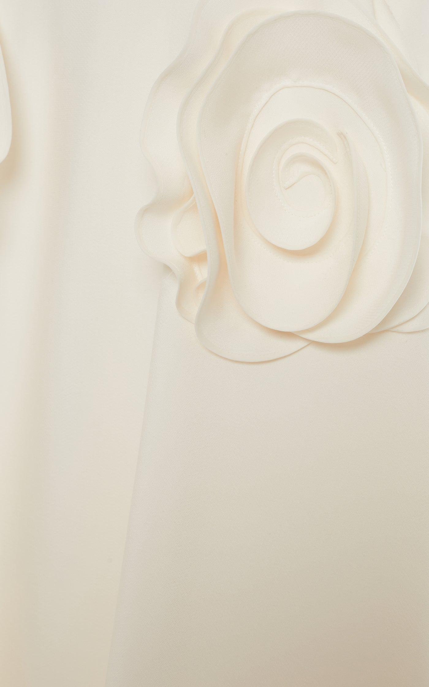 Flower-Detailed Wool-Silk Midi Dress