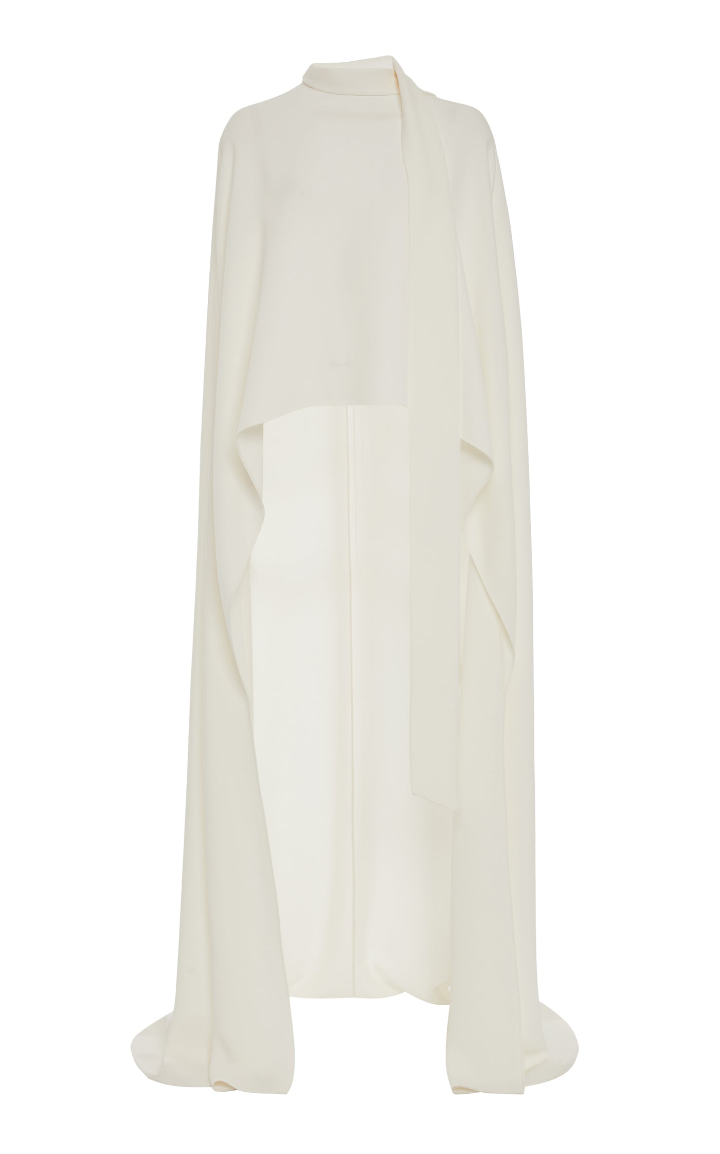 Silk Turtleneck Cape Top