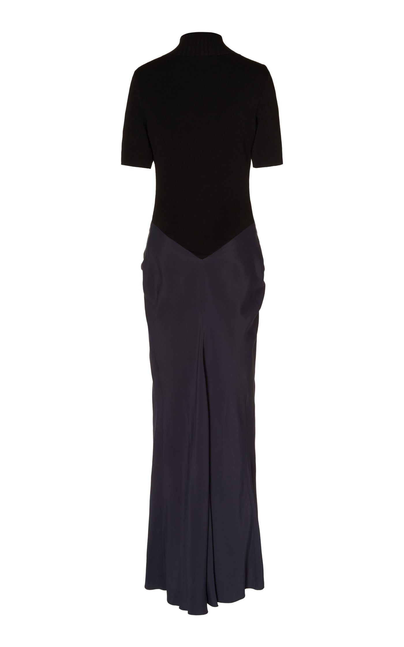 Gathered Turtleneck Midi Dress