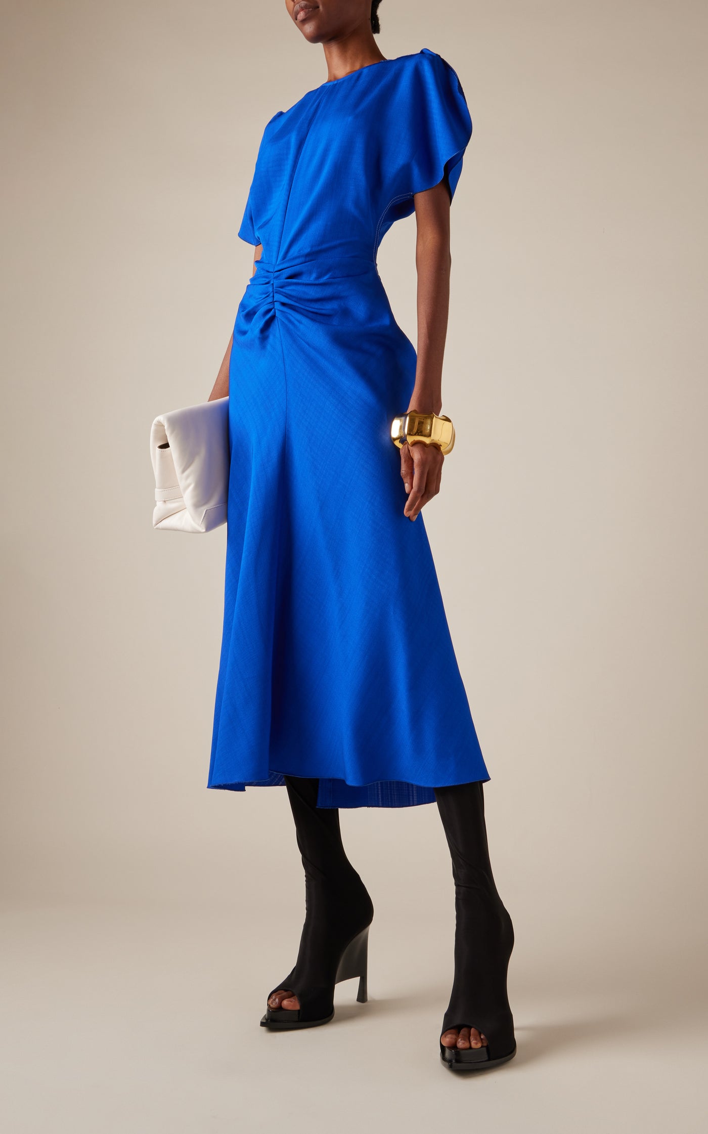 Gathered Midi Dress