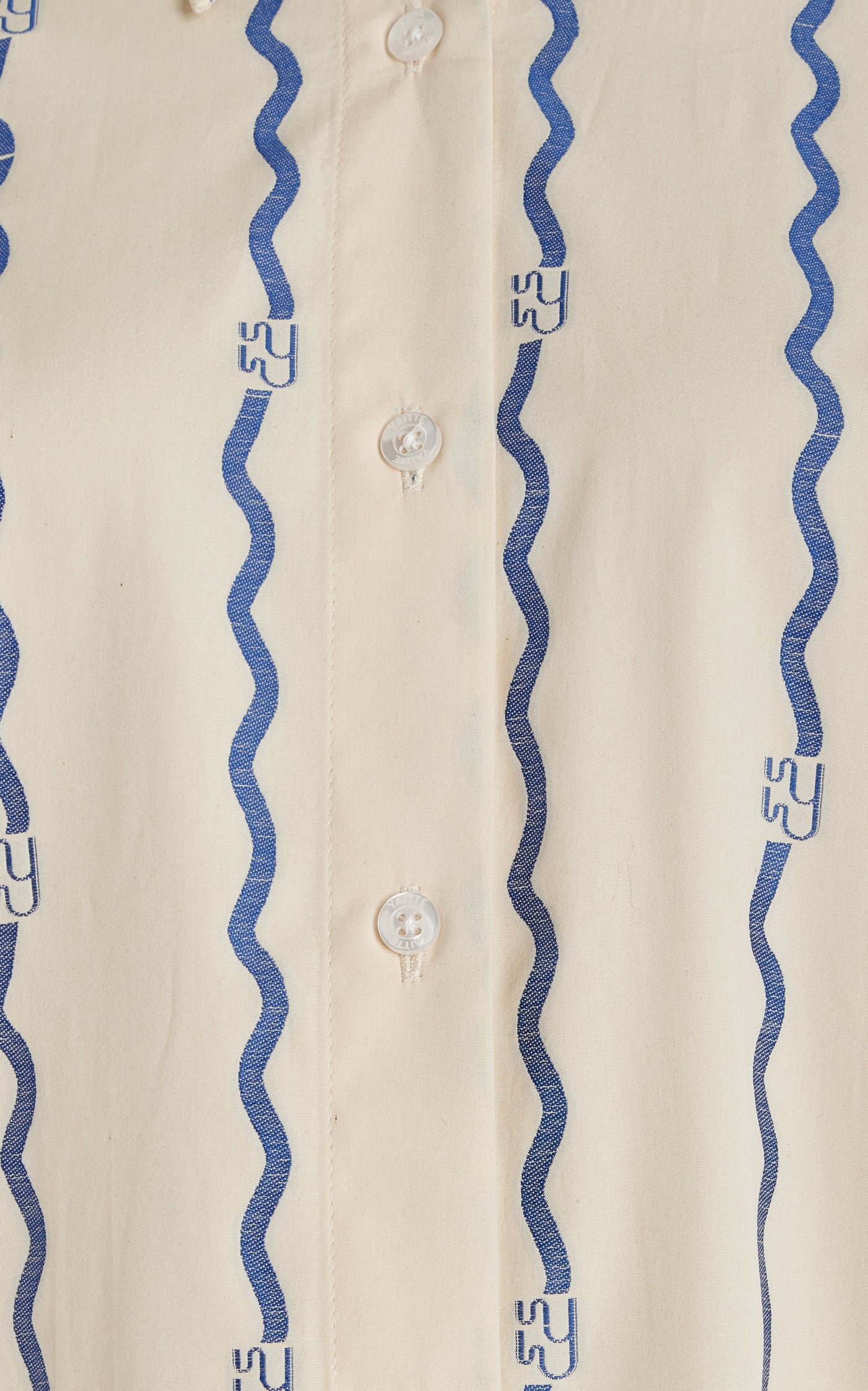Bouy Wave-Patterned Cotton Fil Coupé Shirt