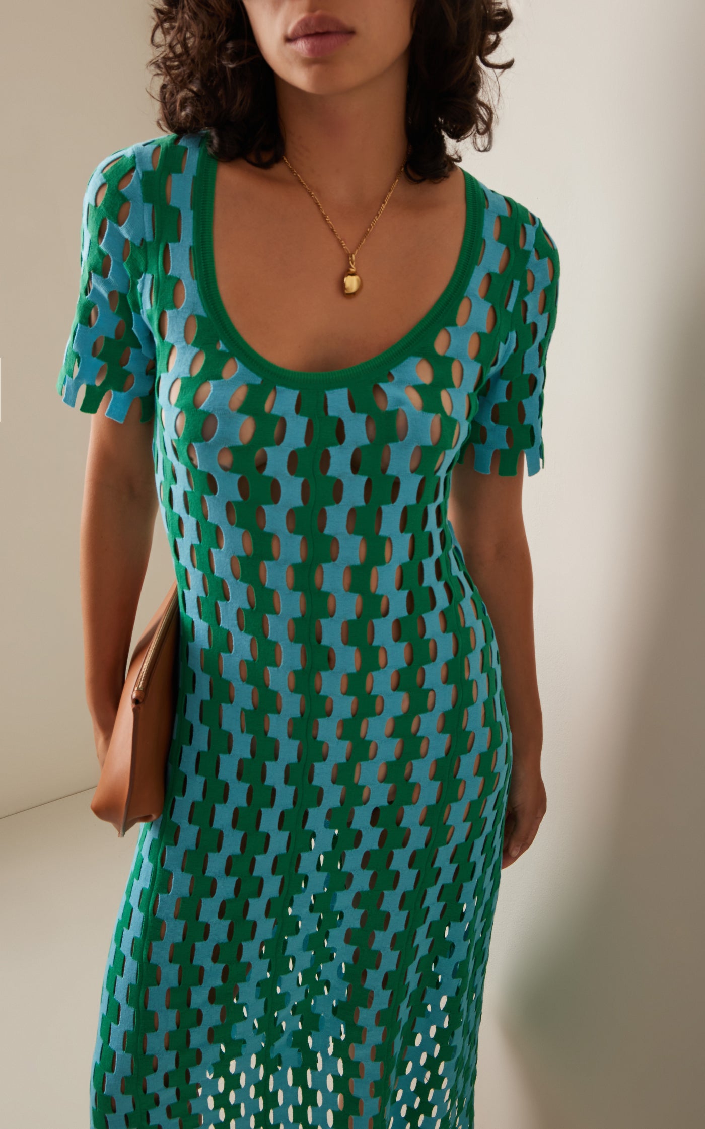 Exclusive Helen Knit Cotton-Blend Midi Dress