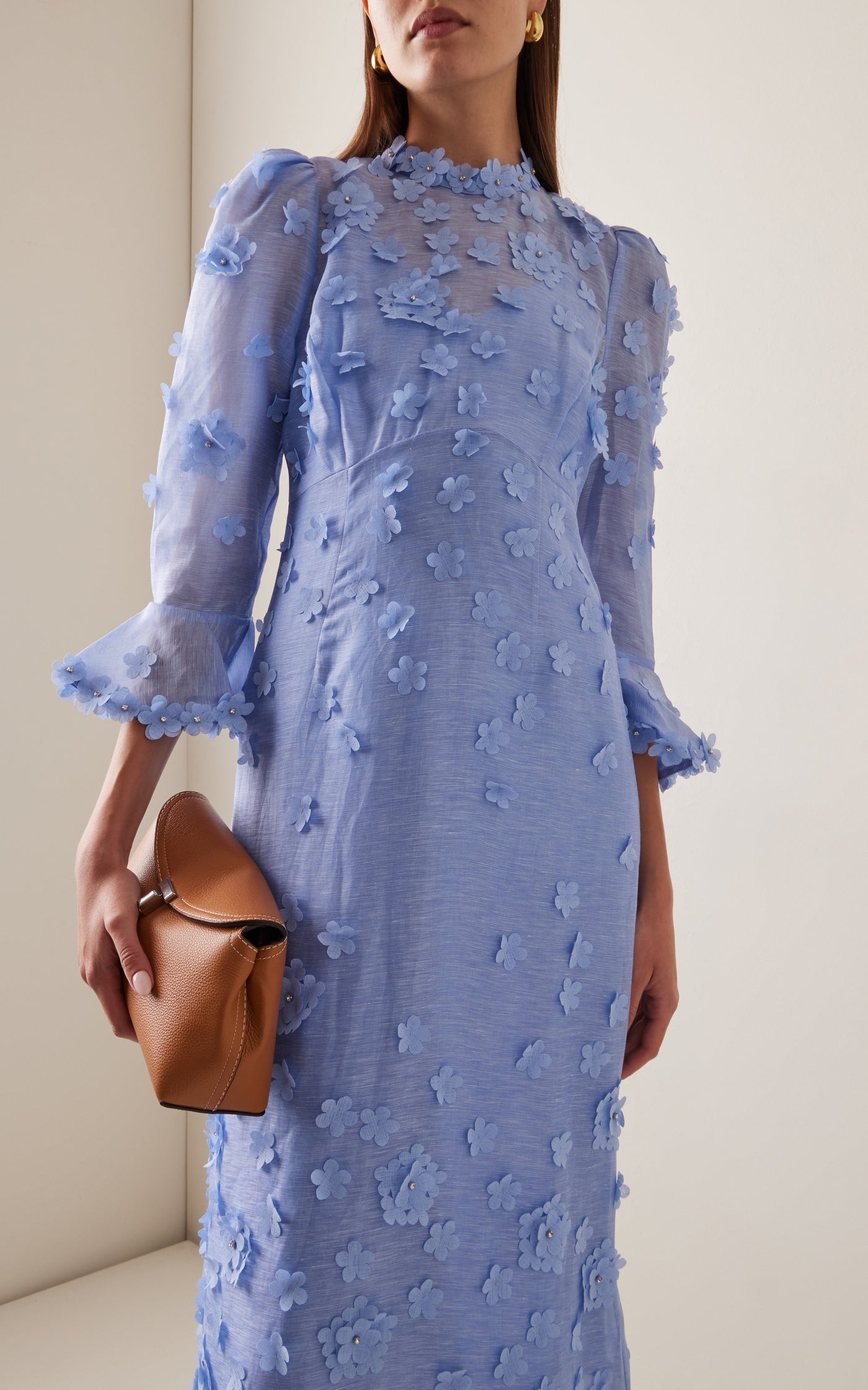 Matchmaker Lift Off Linen-Silk Midi Dress