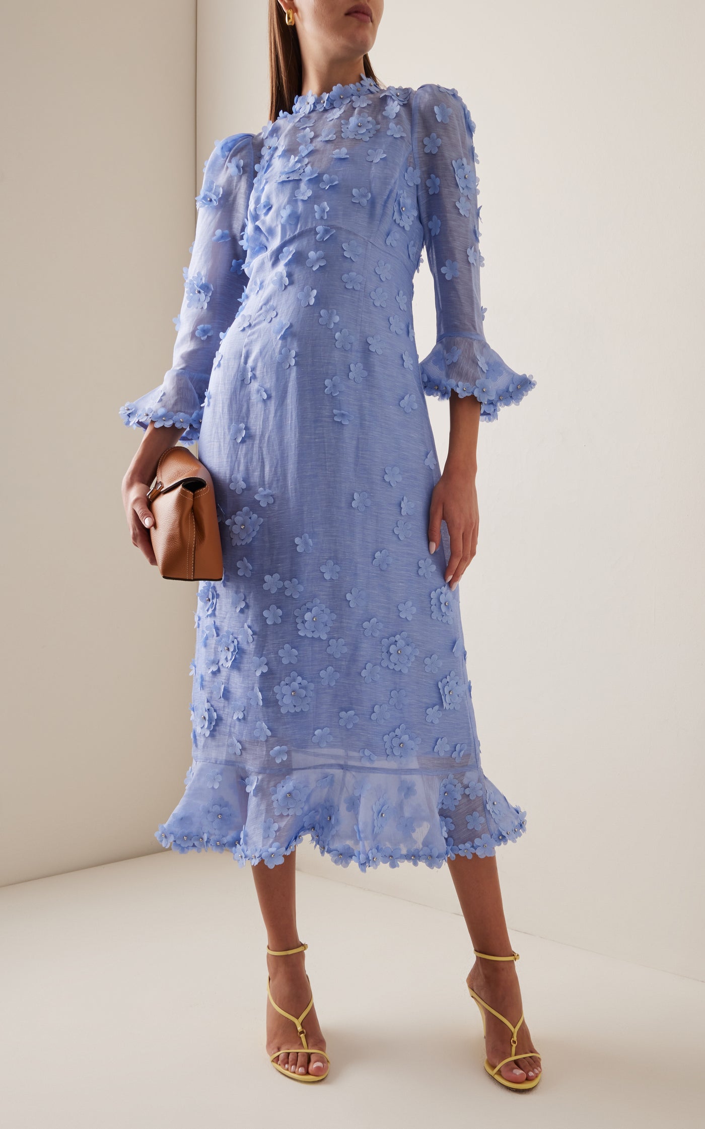 Matchmaker Lift Off Linen-Silk Midi Dress