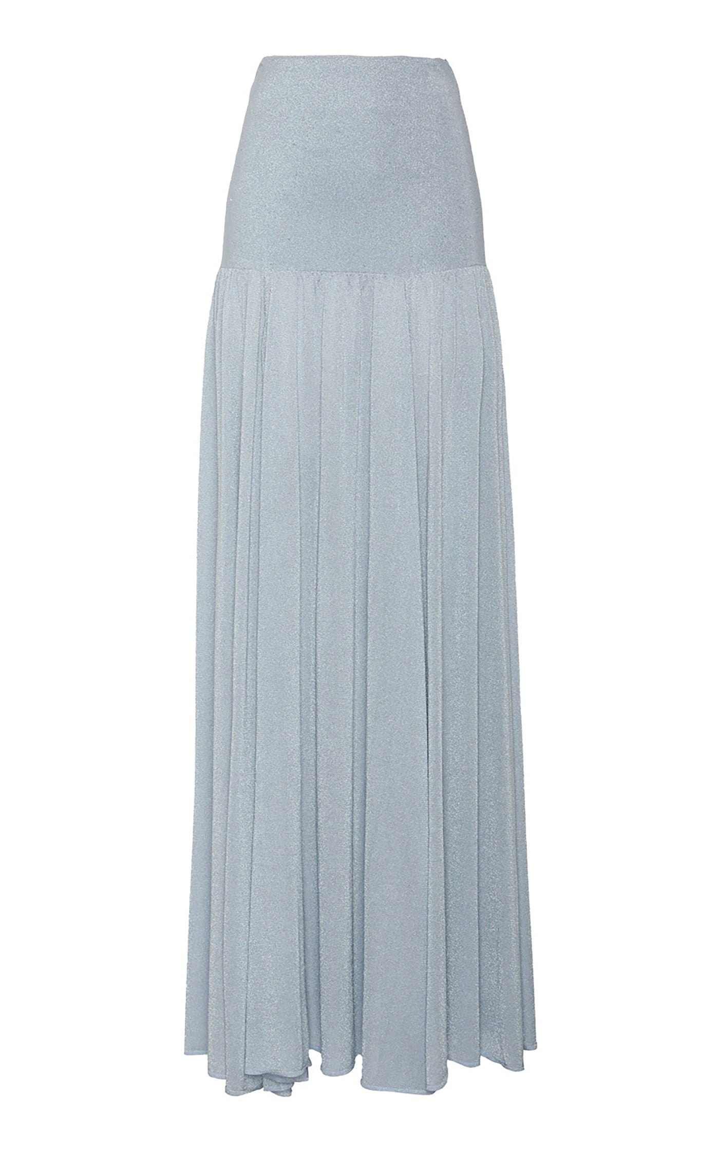 Natura Metallic Ribbed-Knit Maxi Skirt