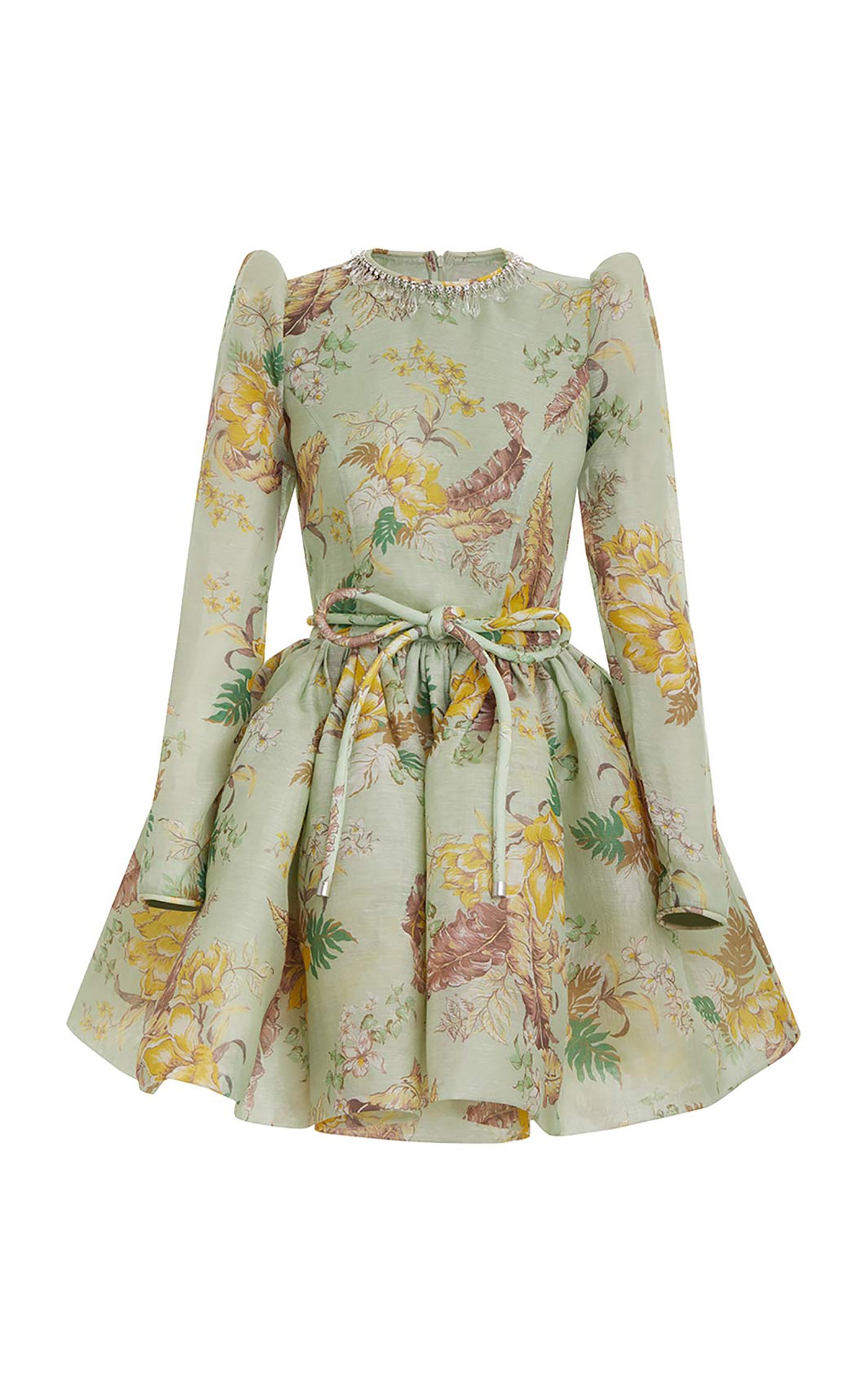 Matchmaker Linen-Silk Tulip Mini Dress