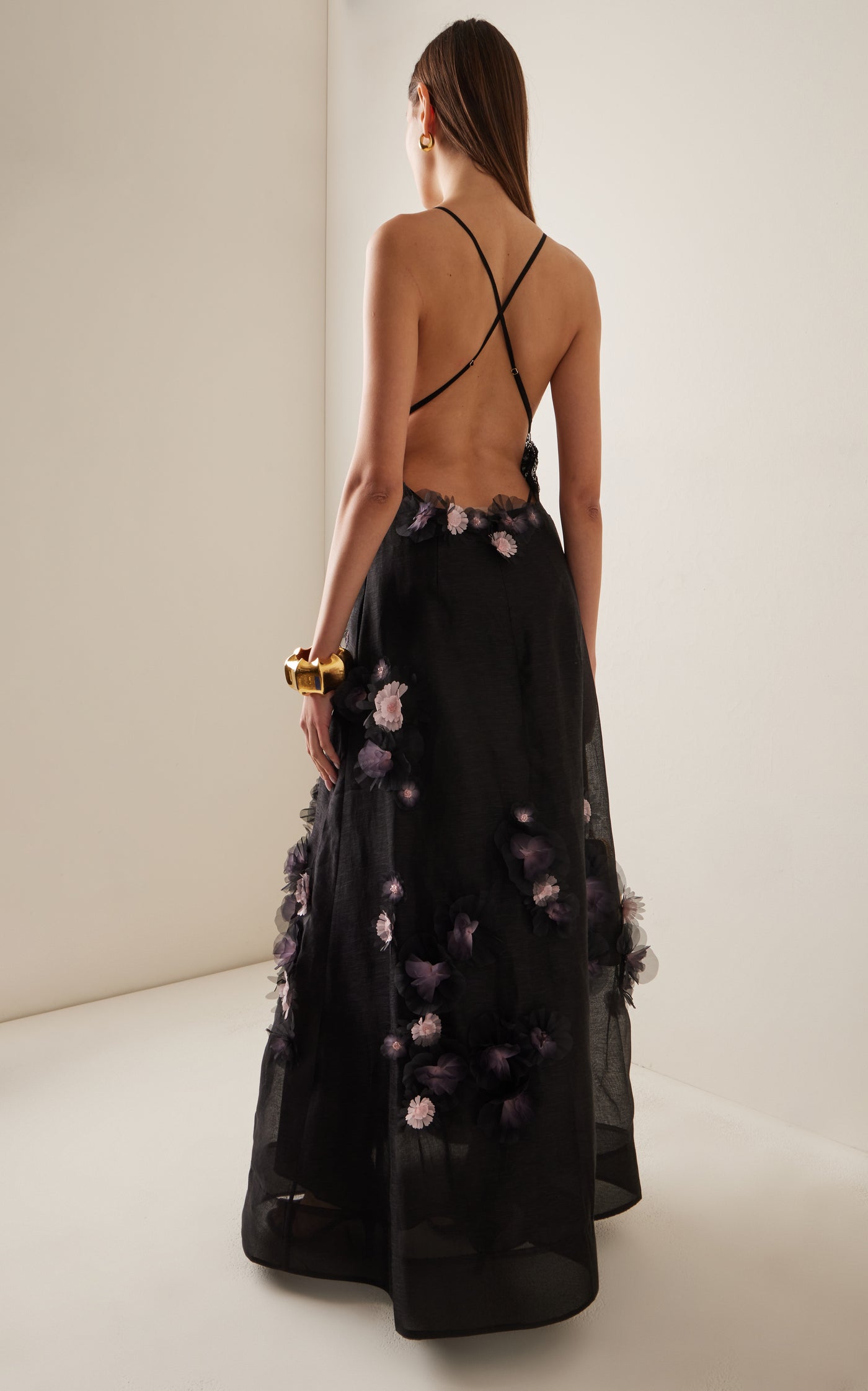 Matchmaker Daisy Linen-Silk Maxi Dress