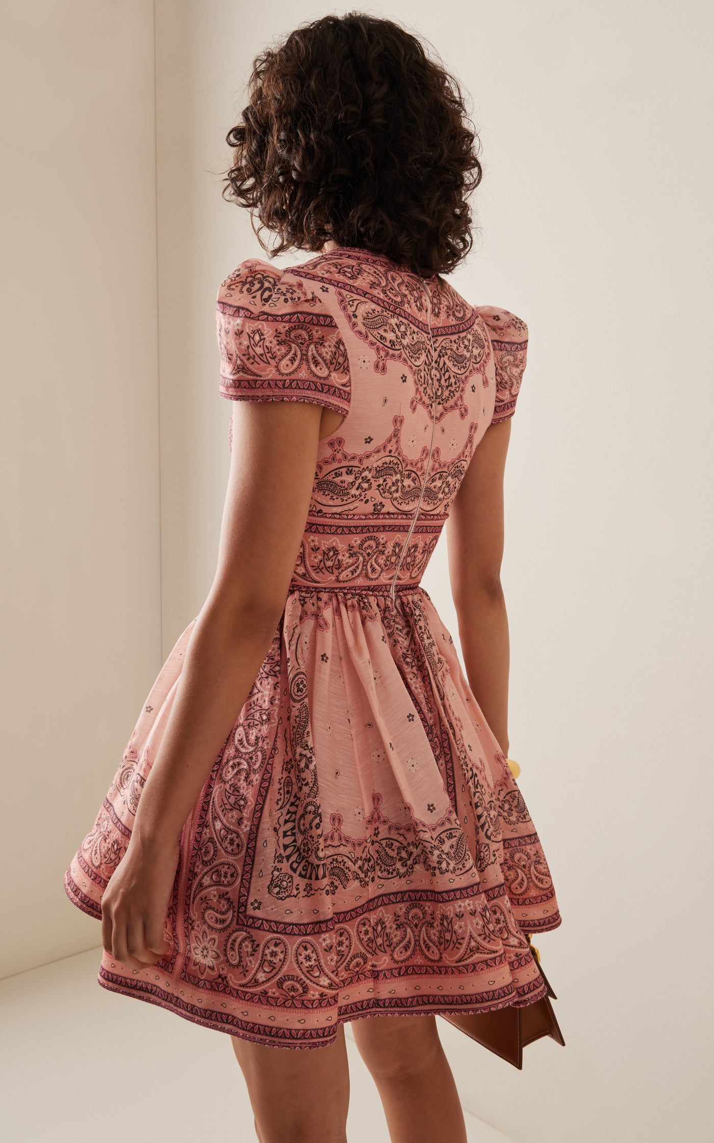Matchmaker Structured Linen-Silk Mini Dress