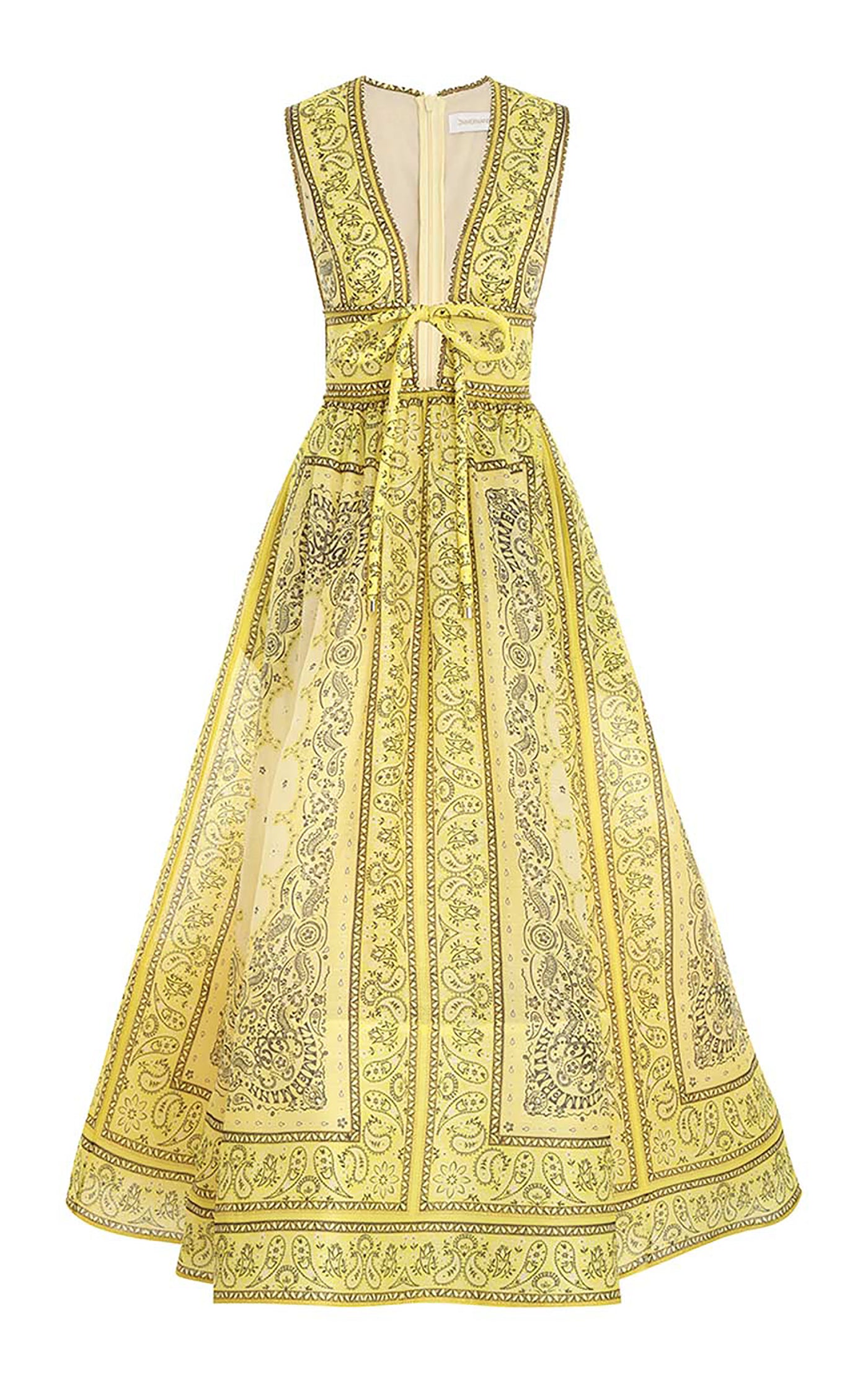 Matchmaker Bow Linen-Silk Maxi Dress
